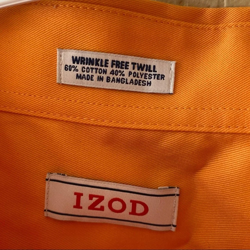 NWT: Izod - Regular Fit - Orange Men's Dress Shirt - Neck: 16 - Sleeve: 32/33_5